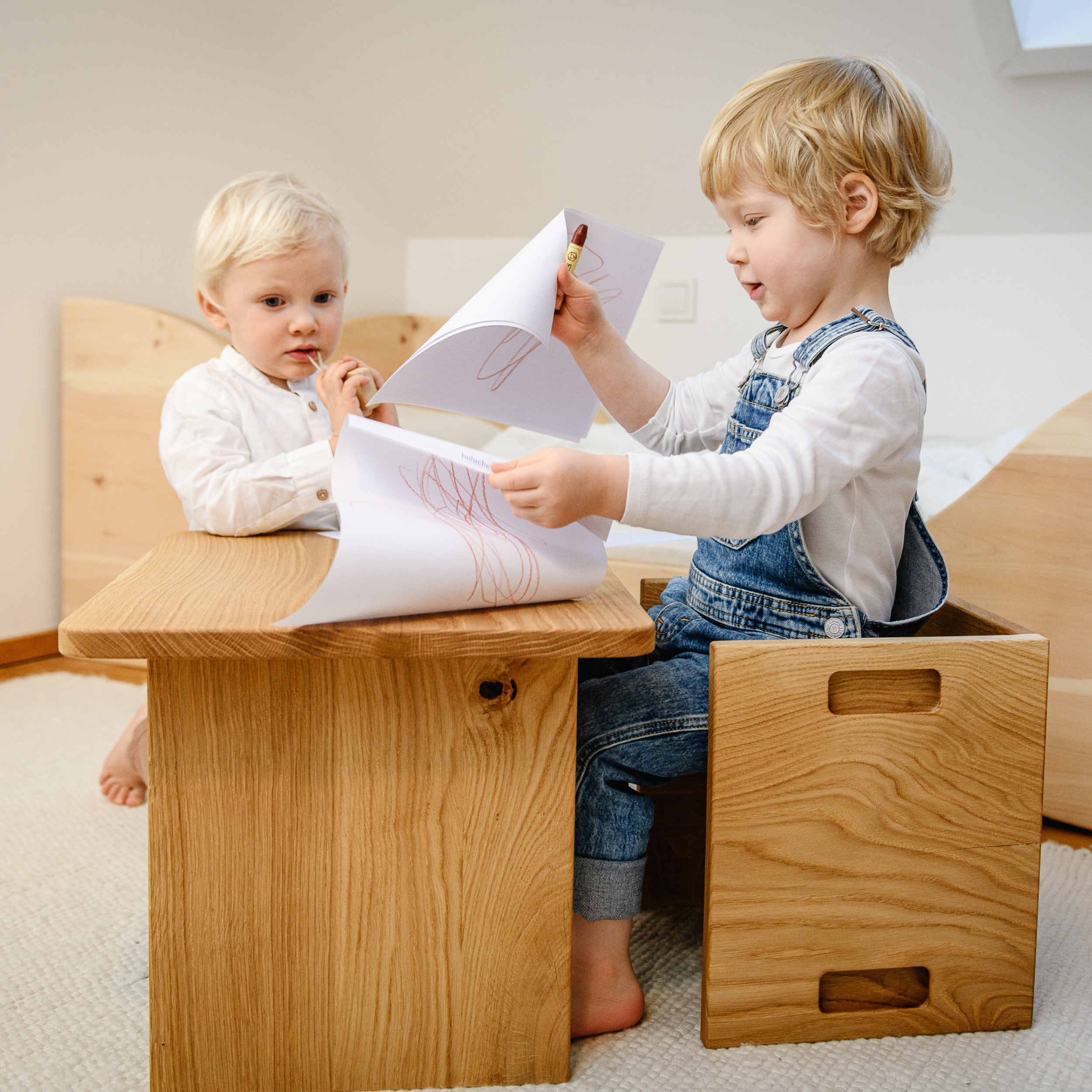 Frechling®-Kindertisch aus Buchenholz B-Ware