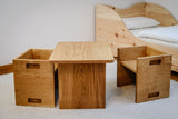 Set Tisch und Stühle aus Eichenholz